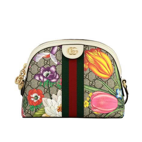 borsa gucci fiori|borse a spalla gucci donna.